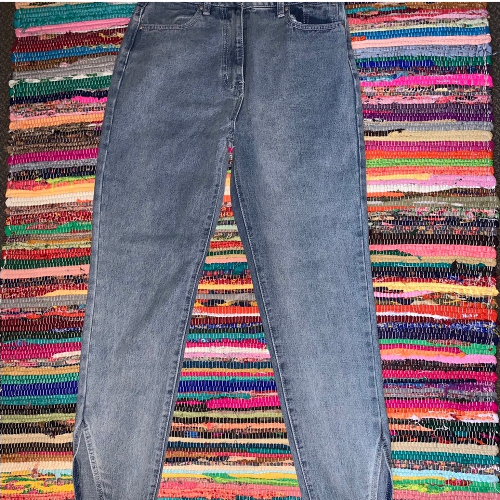 Light Wash Split Helm Pants